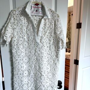 Crochet White Dress/Cover up